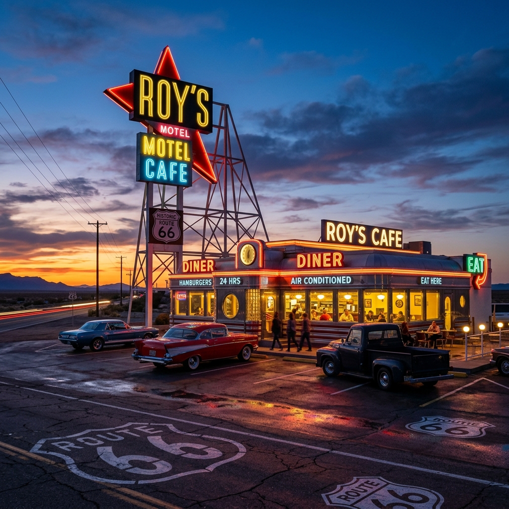 Neon on the Highway: The History of Route 66 Diners